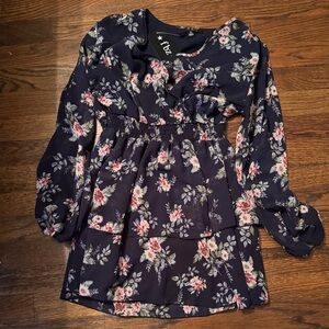 Flowers by Zoe Navy Floral Dress
